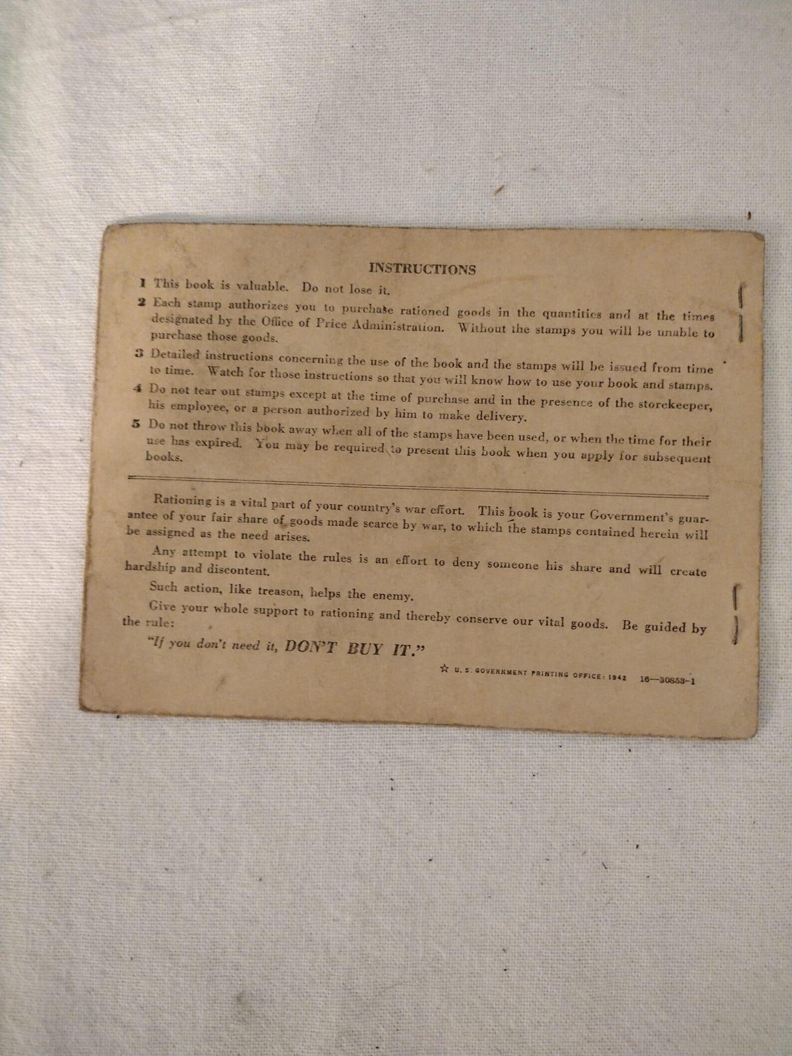 LOT OF 4 Vintage 1942 W W Ll War Ration Books. - Etsy
