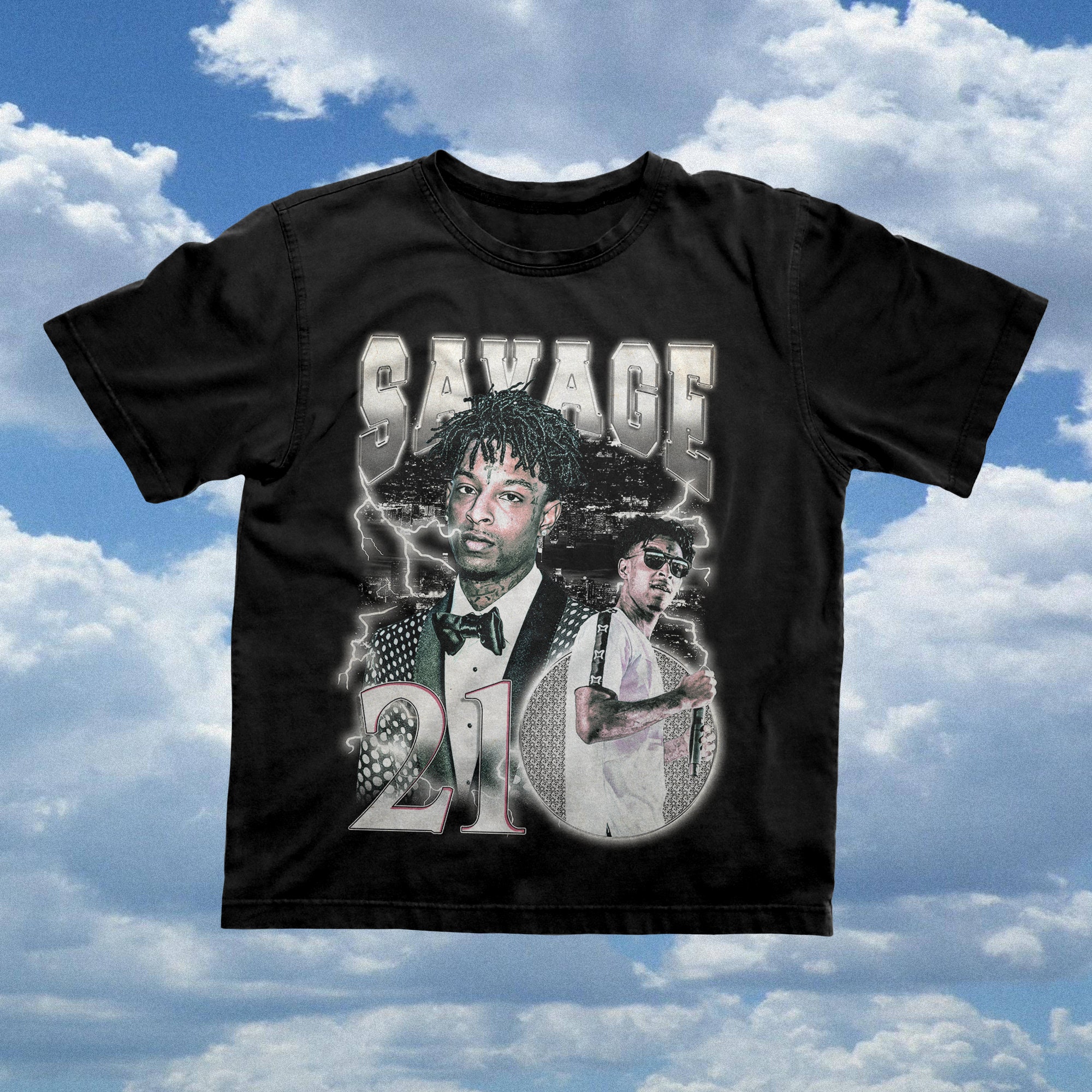 Discover Vintage Inspired 21 Savage Graphic Rap Tee
