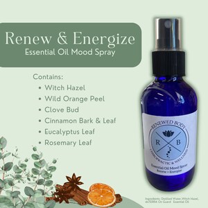 Essential Oil Moody Spray| Aromatherapy Room Freshener| Car Freshener| Body+ Pillow Spray Calming| Energizing Spray