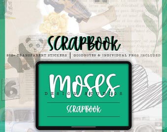 Scrapbook | 260 Digital Stickers | GoodNotes | ZoomNotes | Notability