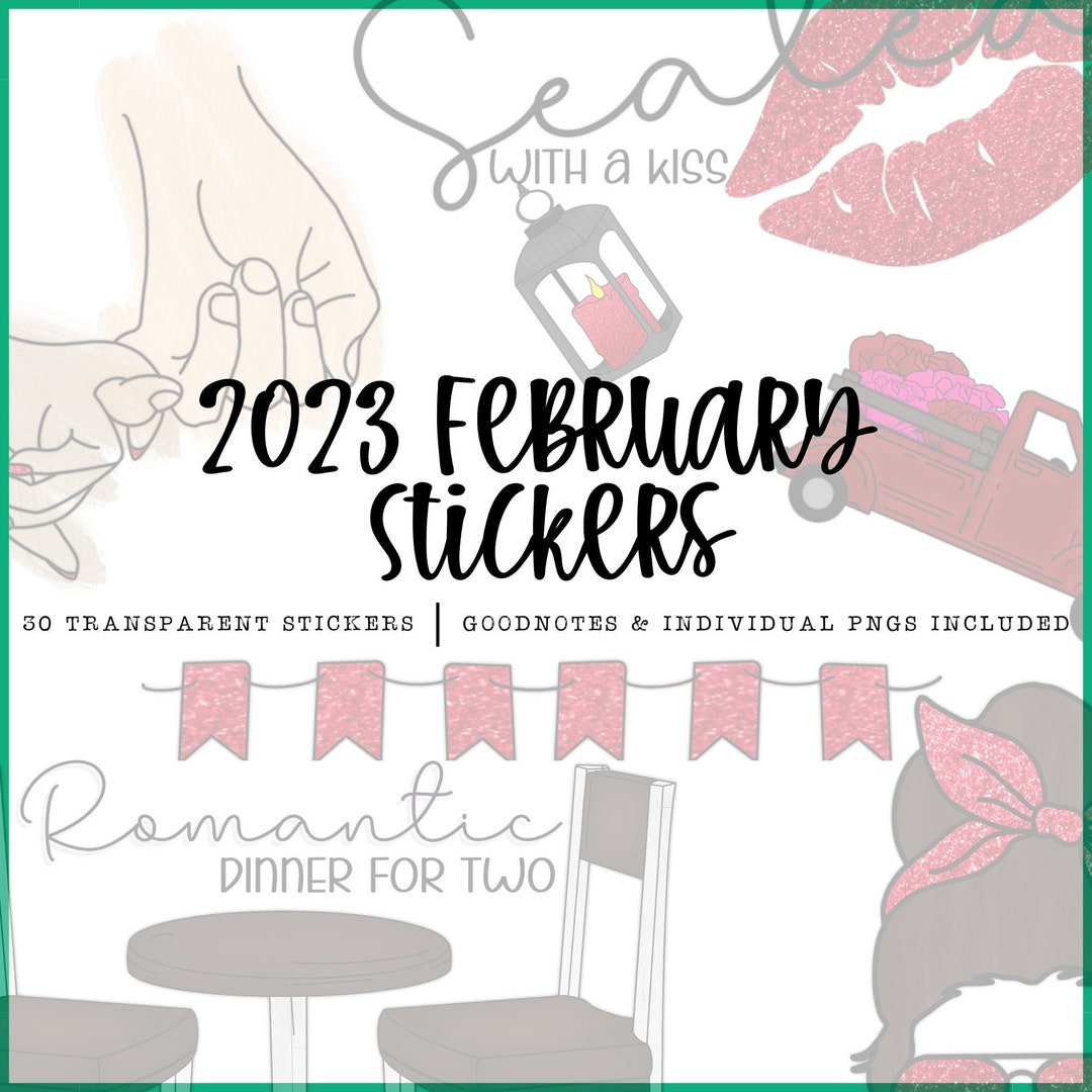 February Text Stickers February Stickers-30 I Goodnotes | Xodo | Noteability | Zoomnotes - Etsy