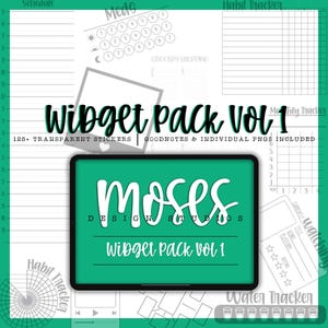 Widget Pack Vol 1 | 125+ Digital stickers | Planner Widgets | GoodNotes | ZoomNotes | Notability