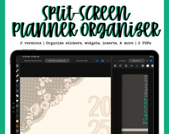 Planner Organizer Split-Screen Sticker | Digital Planning & Journaling | GoodNotes | Notability