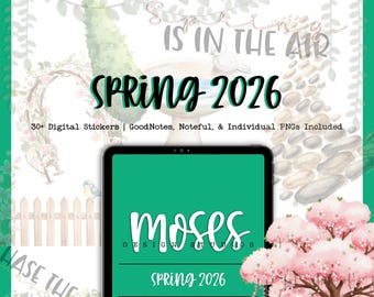 Spring 2026 | 30+ Digital Stickers | Digital Planning & Journaling | GoodNotes | Noteful
