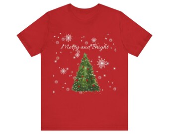 Fröhlich und hell Shirt, Weihnachten T-Shirt, fröhlich und hell Shirt, Urlaub Shirt, Weihnachten Shirt, fröhlich und hell, Weihnachten T-Shirt