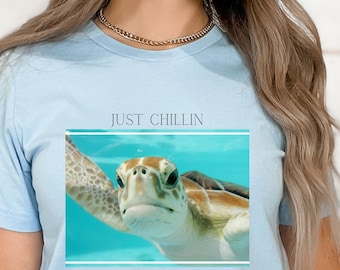 Turtle Just Chillin, Hangin out in the slow lane, Sea turtle  beach shirt, honu shirt, Sea Turtle Shirt, Beach Turtle Shirt, Save the Turtle