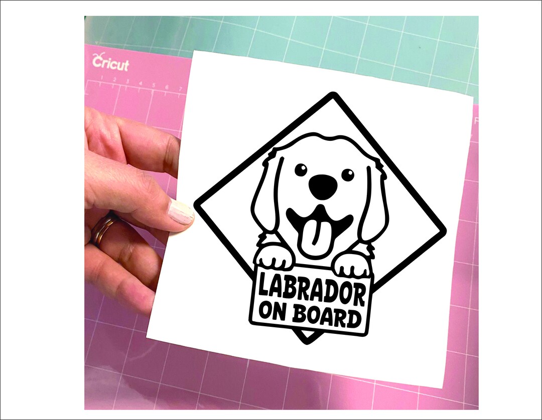 Labrador on Board Decal, Labrador Sticker, Labrador Gift, Labrador Mom ...