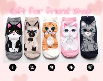 Cat gifts Cat socks women One pair or all designs Cat lover gifts Gift for Cat Lover Gift for cat owner Tuxedo Siamese Gift for friend