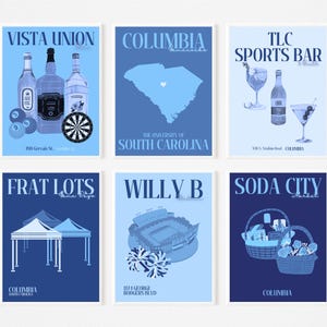 BLUE USC Prints - 6 Digital Wall Art - Digital Download