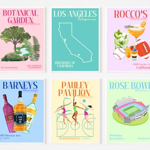 UCLA - University of California Los Angeles Preppy Digital Prints - SET OF 6