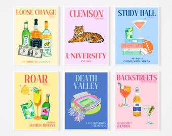 Clemson Prints - Digital Download - SET OF 6