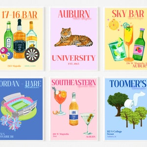 Auburn University - Preppy Digital Prints - V.1 - SET OF 6