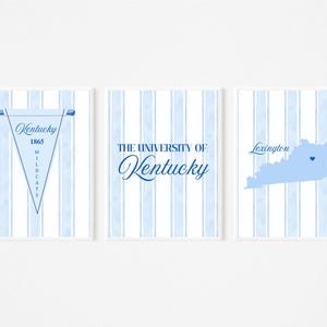 University of Kentucky Digital Prints - Stripes - SET OF 3
