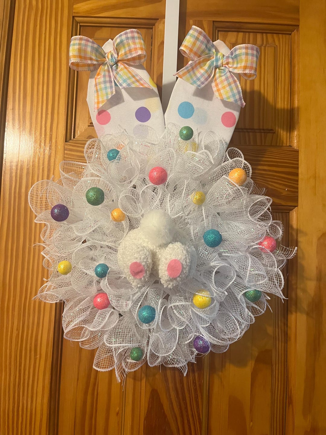 Easter Rabbit Wreath Bunny Easter/spring Wreath - Etsy