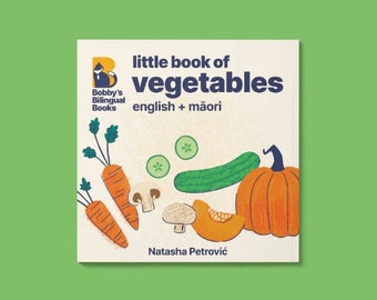 Bilingual Children's Book -  English & Māori - little book of vegetables