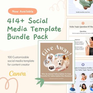 414 Instagram-Vorlagen | Social Media Engagement Vorlagen | Referenzen | Bearbeitbare Canva-Vorlagen | Business-Vorlagen