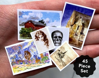 Miniatur Kunstdrucke - 1:12 Puppenhaus Zeichnungen (Digitaler Download)