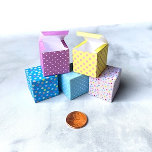Miniature Easter Gift Boxes Dollhouse Gift Boxes 1:12 Scale Miniature Gift Boxes - Digital Download Dollhouse Printable - DIY Print and Cut