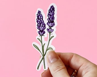 Lavender Sprig Sticker | Sweet Sapphic Lesbian Queer Bisexual LGBTQ Gay| Laptop & Cell Glossy Stickers LGBTQIA+ gift for partner Girlfriend