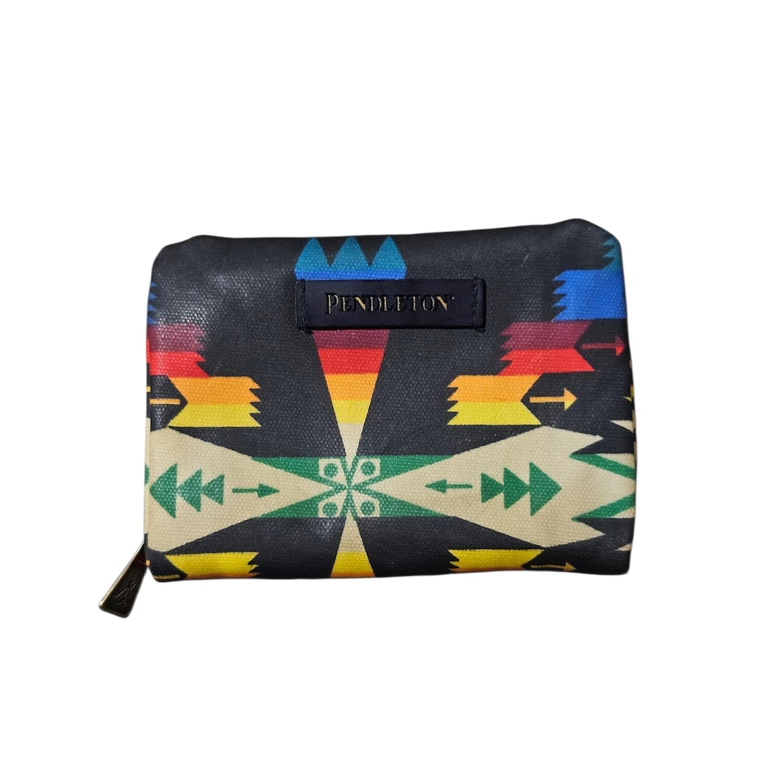 Pendleton Southwestern Aztec Wallet 4 Pocket Zipper Card Holder 5