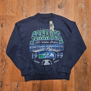 Abercrombie Fitch x SEATTLE SEAHAWKS Men XS/Small Crew Sweatshirt afc Western Champions 1999