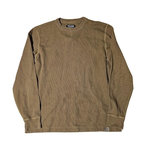 Filson Waffle Knit Thermal Sweater Brown Mens Large 100% Cotton Pullovers L/S