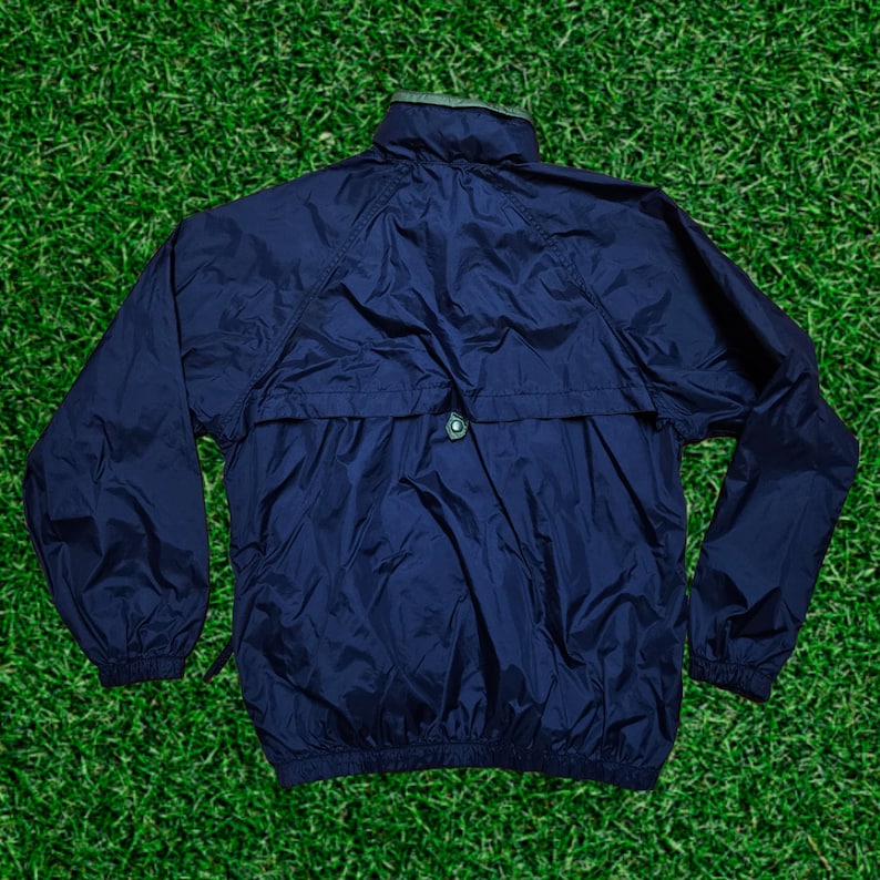 Trimark Mens Large Sun Logo Windbreaker Raincoat Hoodie Full Zip Jacket