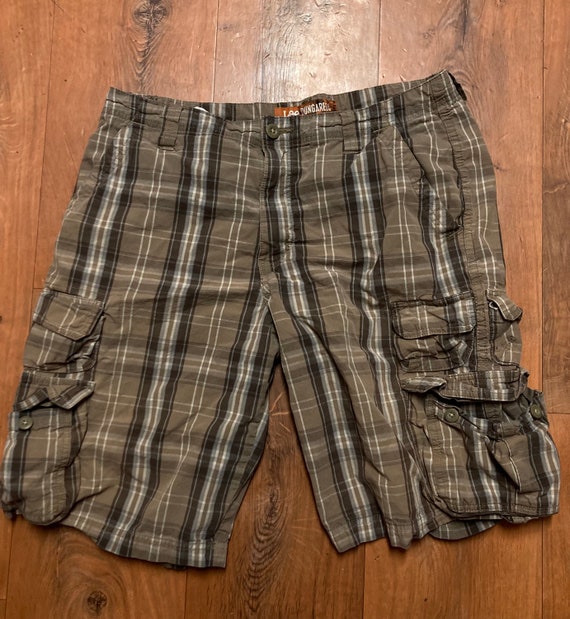 Onderwijs Transparant Kameraad LEE Dungarees Cargo Shorts Mens Size 33 Brown Plaid Casual 10 - Etsy