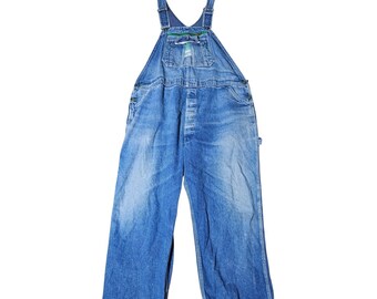 Vintage Liberty Men's Overalls 46x32 Distressed Work Wear Carpenter Utility Bibs
