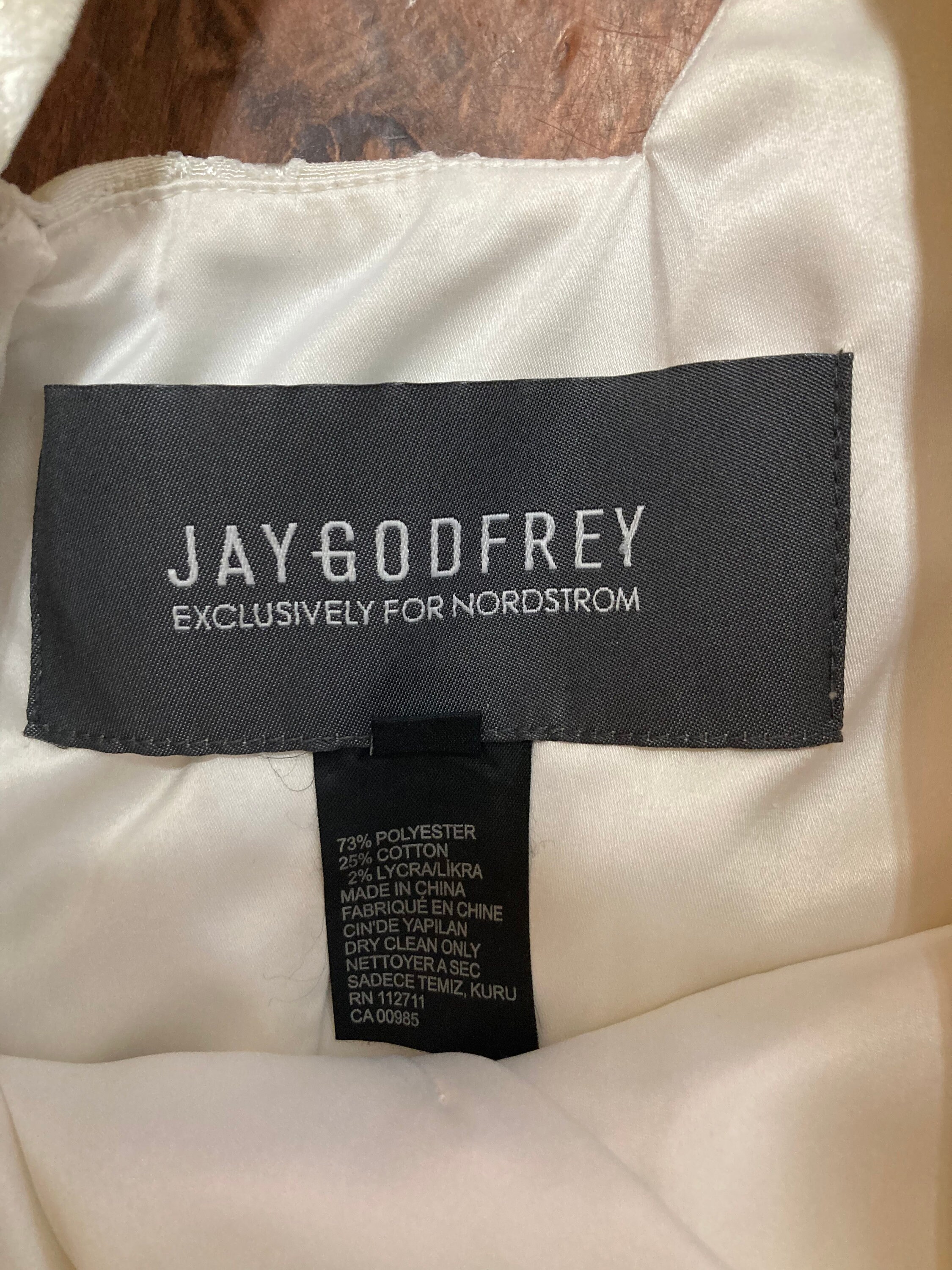 Jay Godfrey Size 6 Floral White Cocktail Mini Dress Back Zipper Nordstrom Party Etsy