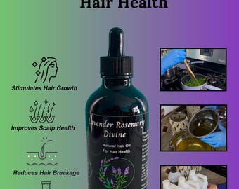 Aceite para el crecimiento del cabello 100% natural y orgánico.