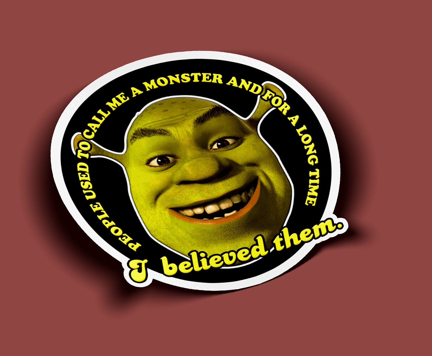  Shrek Yikes Face Sticker - Sticker Graphic - Auto, Wall,  Laptop, Cell, Truck Sticker for Windows, Cars, Trucks : Automotive