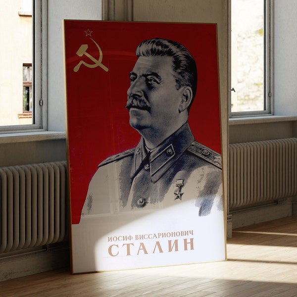 Joseph Stalin Poster Propaganda Poster Ww2 Poster Sowjetunion Poster Joseph Stalin Bild
