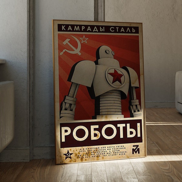 Stalin Robot Poster Propaganda Poster WW2 Poster