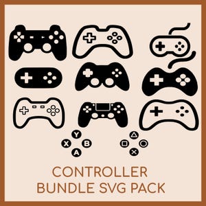 ゲーム コントローラー SVG パック、Cricut 用カット ファイル、デジタル ダウンロード