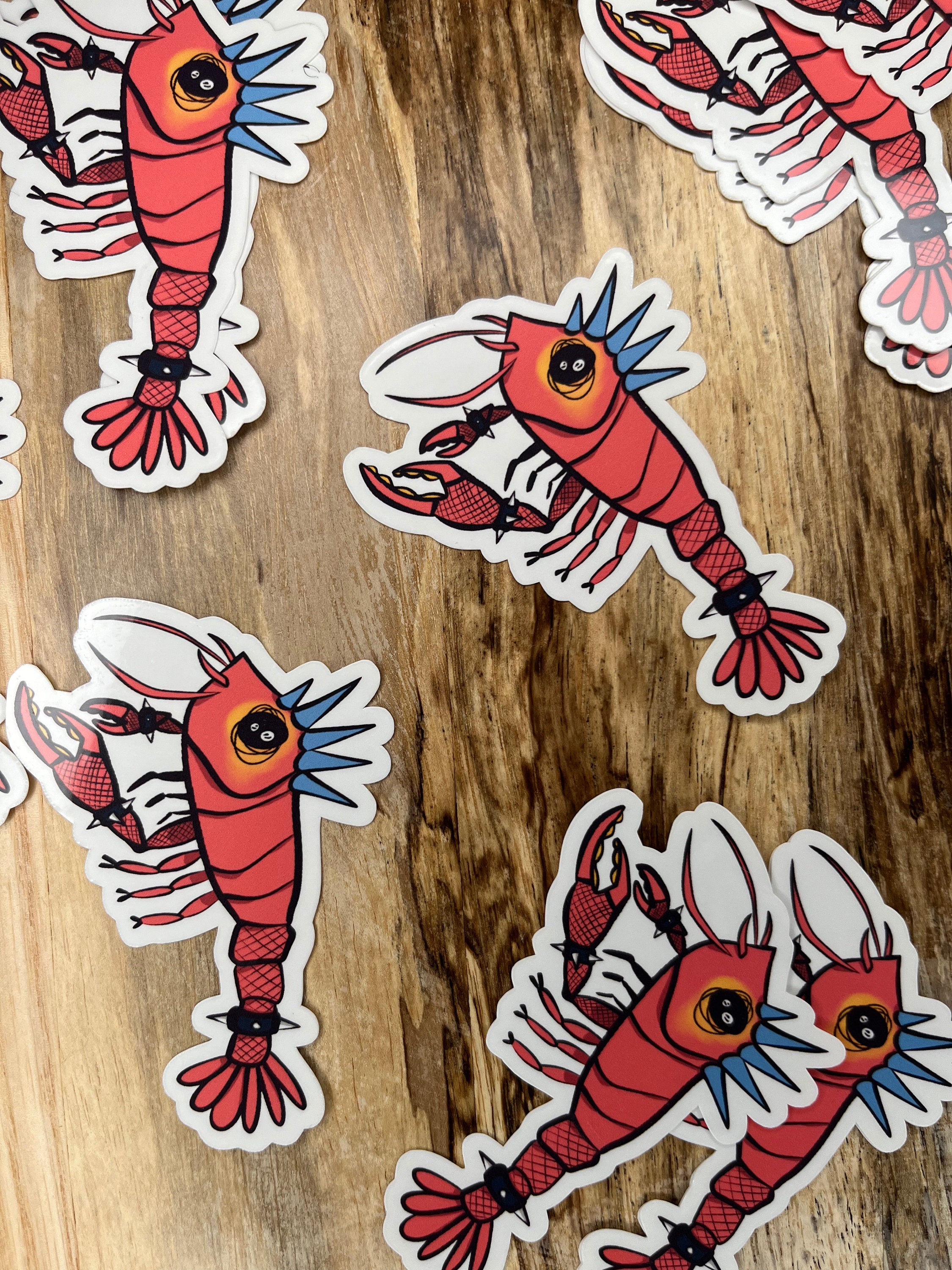 Punk Crawfish 3 Die Cut Sticker, Crawdad, Crayfish - Etsy