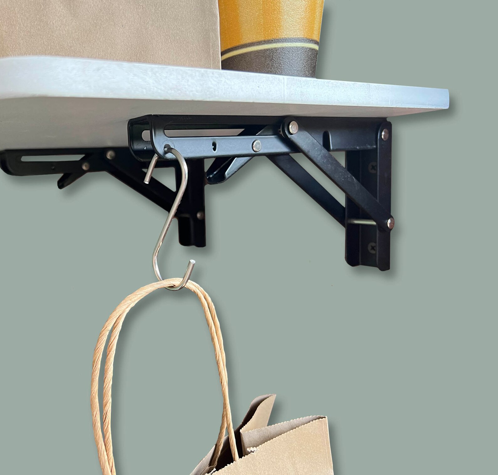 Folding Shelf, Folding Wall Shelf, Doorstep Table , Wall Mounted