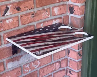 Mesa plegable de pared / Plataforma de entrega de paquetes con bandera estadounidense