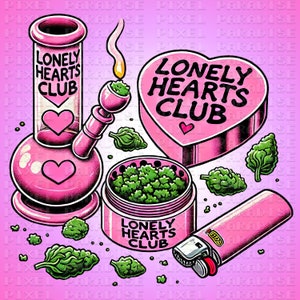 Cute Stoner png, Pretty pothead png, marijuana png, weed clipart, marijuana clipart, hearts png, lonely hearts png, stoner png, cannabis png