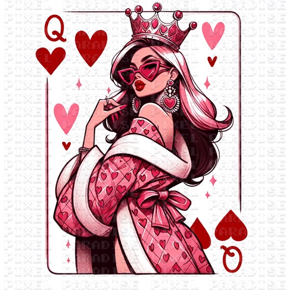 Mothers Or Valentines Day Queen Of Hearts With Crown T-Shirt Mothers Or Valentines Day Queen Of Hearts With Crown T-Shirt
