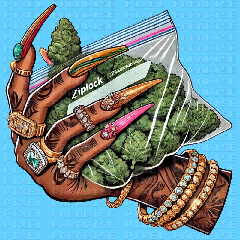 Weed Nail Decals - Etsy