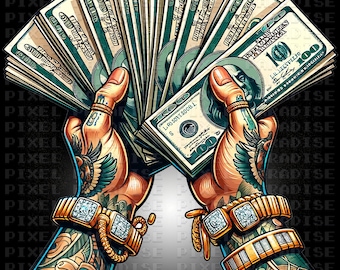 Money Png, Dollar Png, cash money png, mens hands, tattoo png, gold png, diamonds png, dollar bill png, mens png designs, mens sublimation