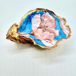 Oyster Shell Ring Dish, Trinket Bowls, Jewelry Holder, Decor, Hostess/Teacher/Bridesmaid Gift, Wedding Favor, Salt & Pepper Cups - IRIS