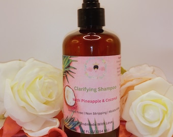 Pineapple Coconut Sulfate-Free Clarifying Shampoo - Gentle Cleansing and Nourishing for Healthy, Shiny Hair