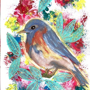 Blue Bird with floral background. This is the most often sold at my events. Just gorgeous.