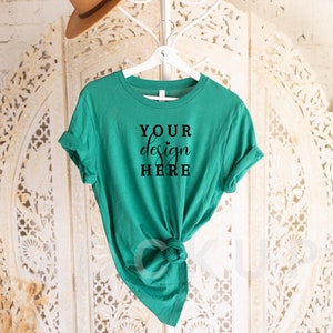 North Texas Mean Green Proud Parent Mom T-Shirt - UNT Licensed, Kelly Heather Color, Gift For UNT Moms - View #4