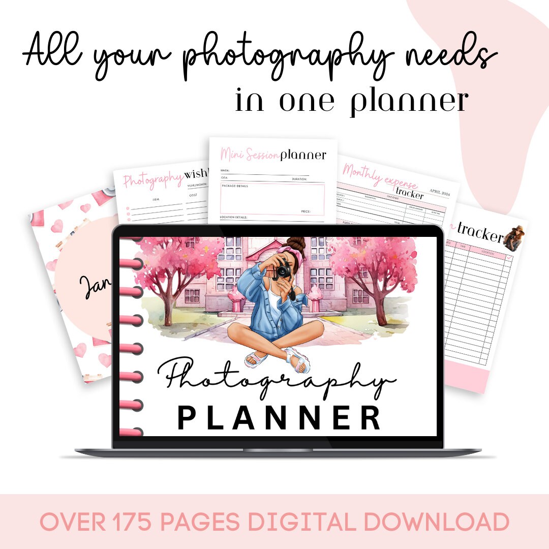 Photography Planner, Digital Download, Editable Photography Planner ...