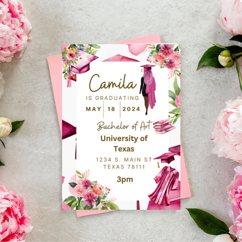 Graduation Invitation, Video Digital Invitation, Grad Announcement