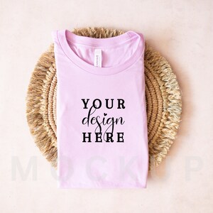Bella and Canvas Lilac shirt mockup, Lilac 3001C, Boho T-Shirt Mockup, Bella and Canvas women Mockup, shirt Mockup, Boho Mockup, Mockup