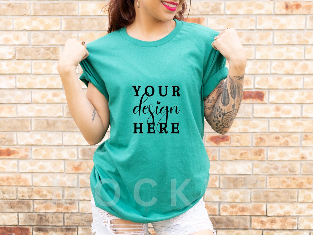 Bella and Canvas Kelly Green T-shirt Mockup Bella and Canvas - Etsy